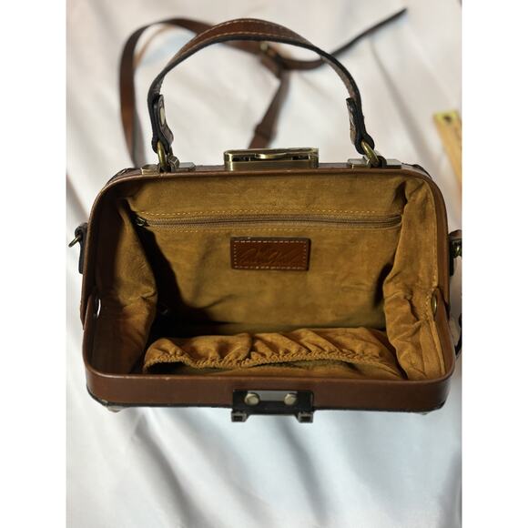 Patricia Nash Gracchi Prairie Rose Frame Satchel Crossbody - Picture 4 of 7